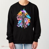 Faith Cross Butterfly With Flowers Women's Sweatshirt thumb 0