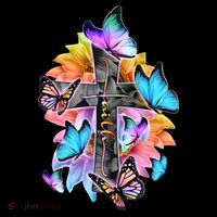 Faith Cross Butterfly With Flowers Coffee Mug thumb 5