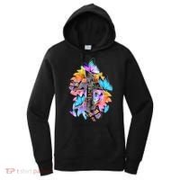 Faith Cross Butterfly With Flowers Women's Hoodie thumb 0