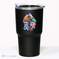 Faith Cross Butterfly With Flowers Tumbler thumb 0