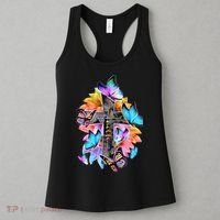 Faith Cross Butterfly With Flowers Women's Tank Top thumb 3
