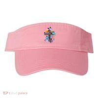 Faith Cross Butterfly With Flowers Visor thumb 0