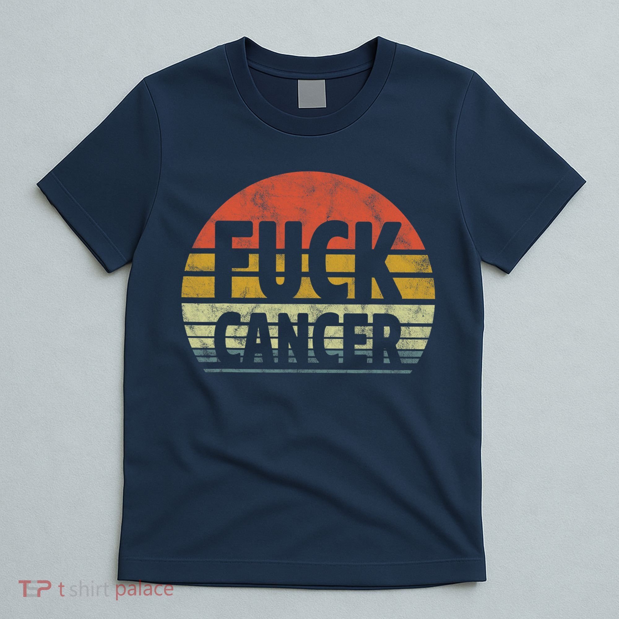 Fuck Cancer Breast Cancer Awareness Gift Retro Distressed T-Shirt