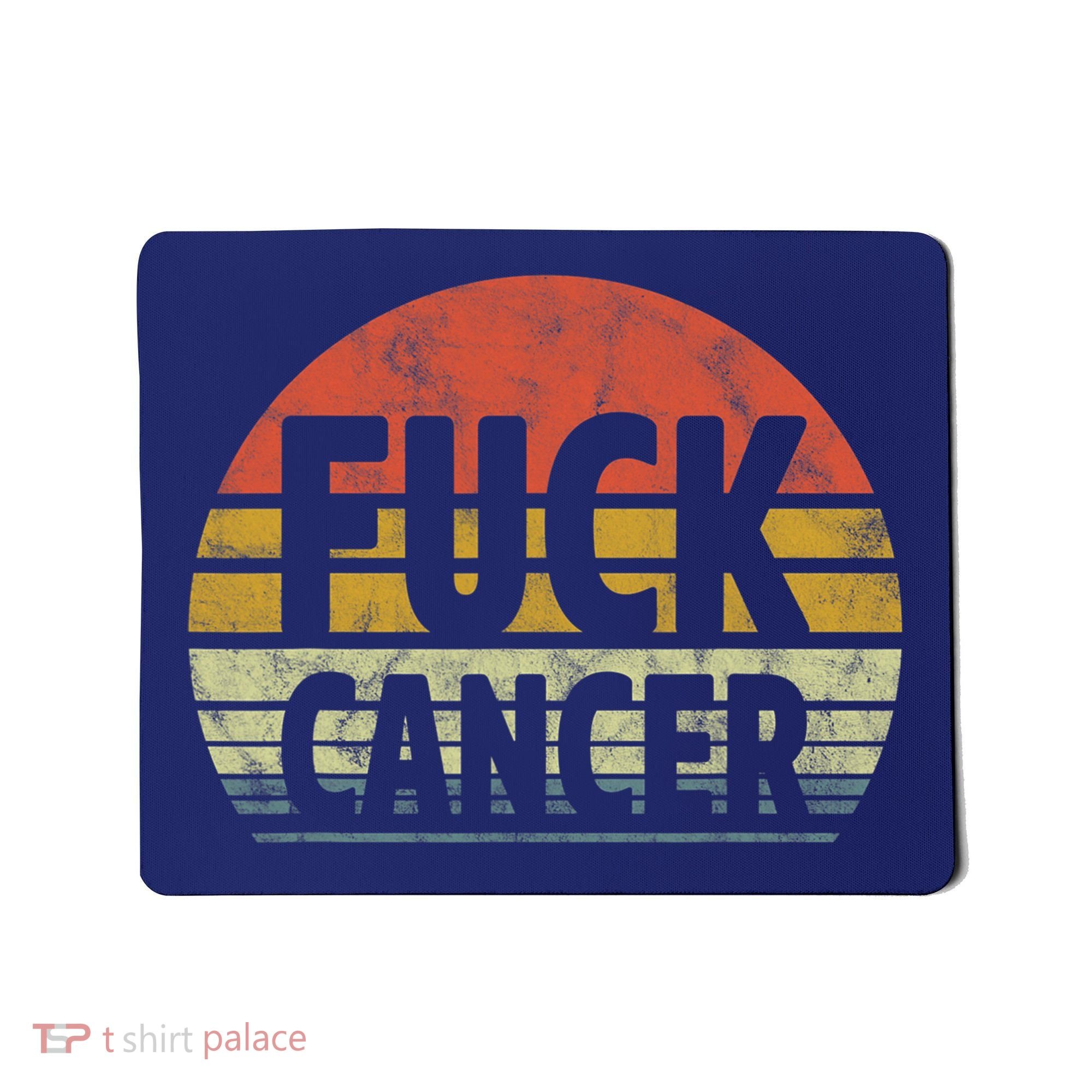 Fuck Cancer Breast Cancer Awareness Gift Retro Distressed Mousepad