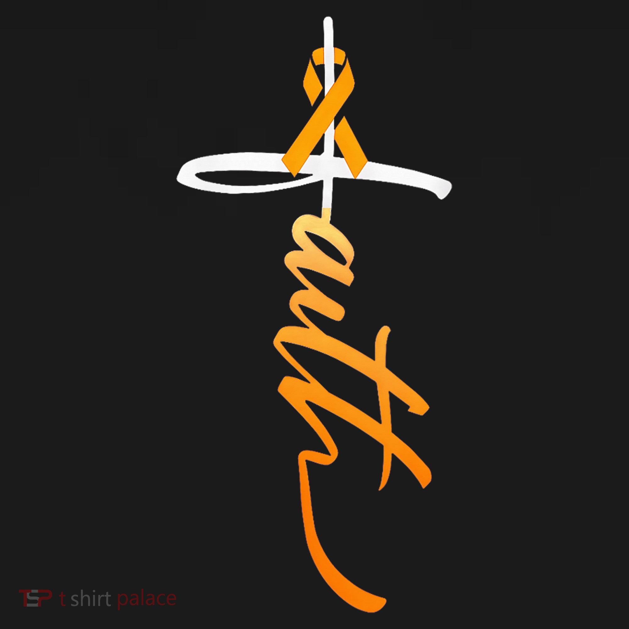Faith Christian Cross Orange Ribbon MS Awareness Women's Hoodie