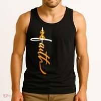 Faith Christian Cross Orange Ribbon MS Awareness Tank Top thumb 3