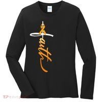 Faith Christian Cross Orange Ribbon MS Awareness Women's Long Sleeve Shirt thumb 0