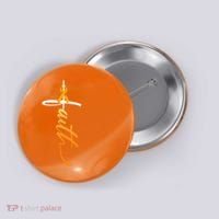 Faith Christian Cross Orange Ribbon MS Awareness Button thumb 0