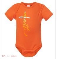 Faith Christian Cross Orange Ribbon MS Awareness Baby Bodysuit thumb 0