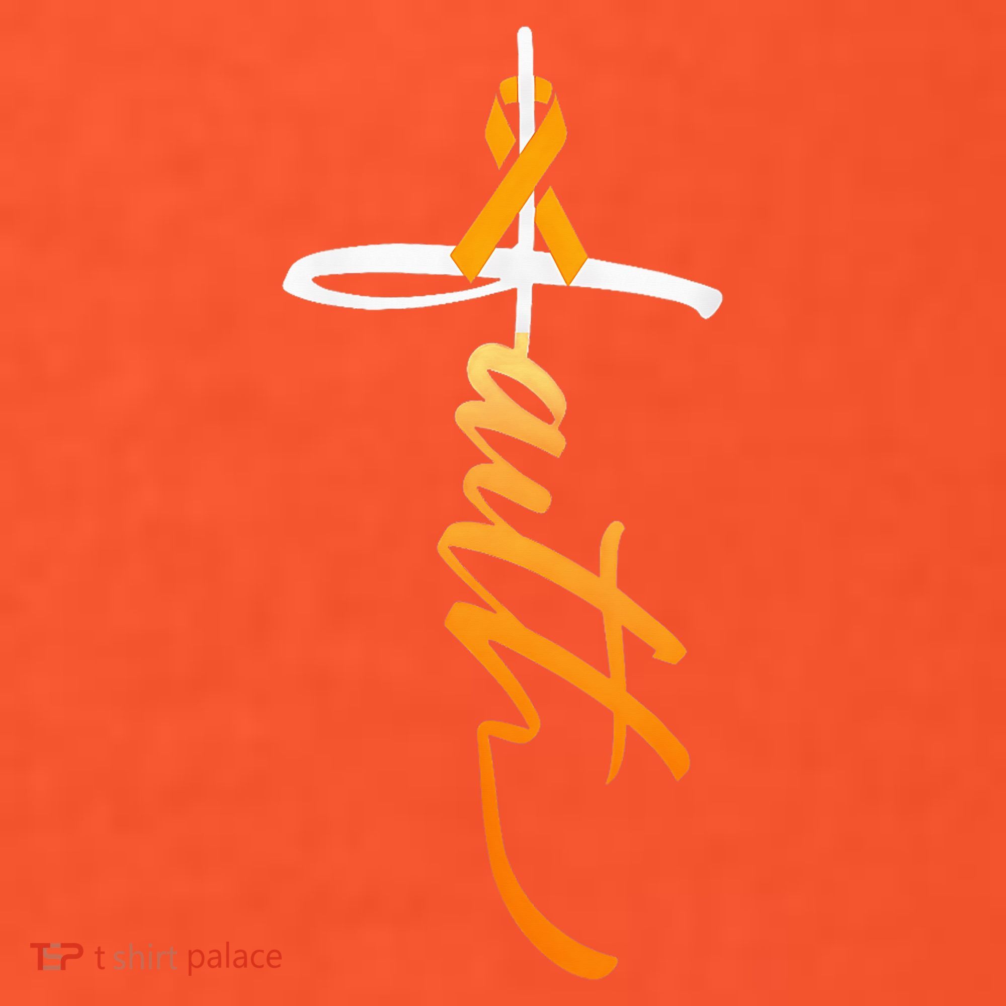 Faith Christian Cross Orange Ribbon MS Awareness Kids Hoodie