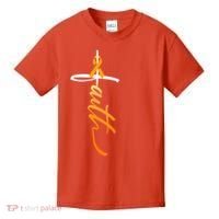 Faith Christian Cross Orange Ribbon MS Awareness Kids T-Shirt thumb 0