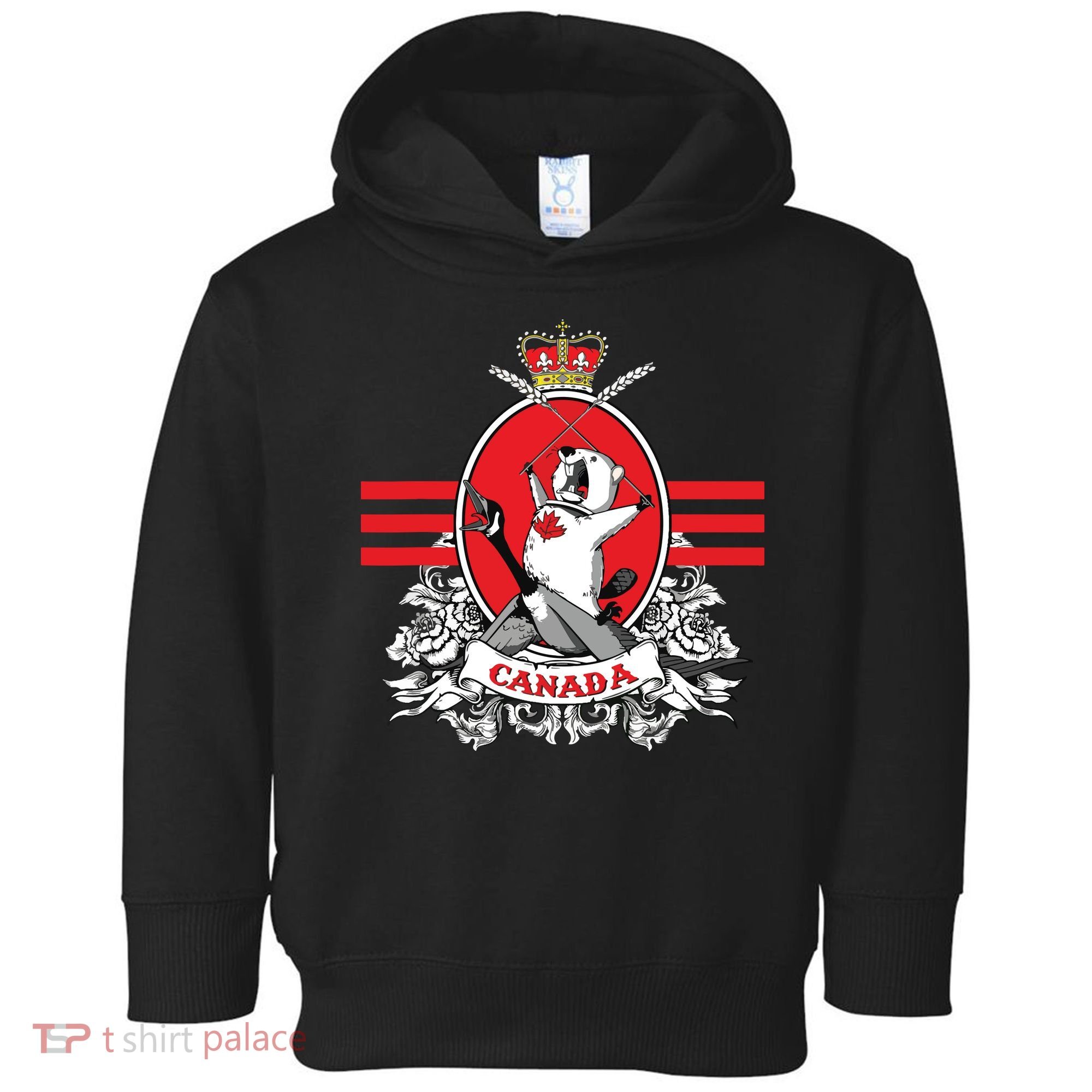 Funny Country Canada Screaming Beaver Mable Leaf Canadian Toddler Hoodie