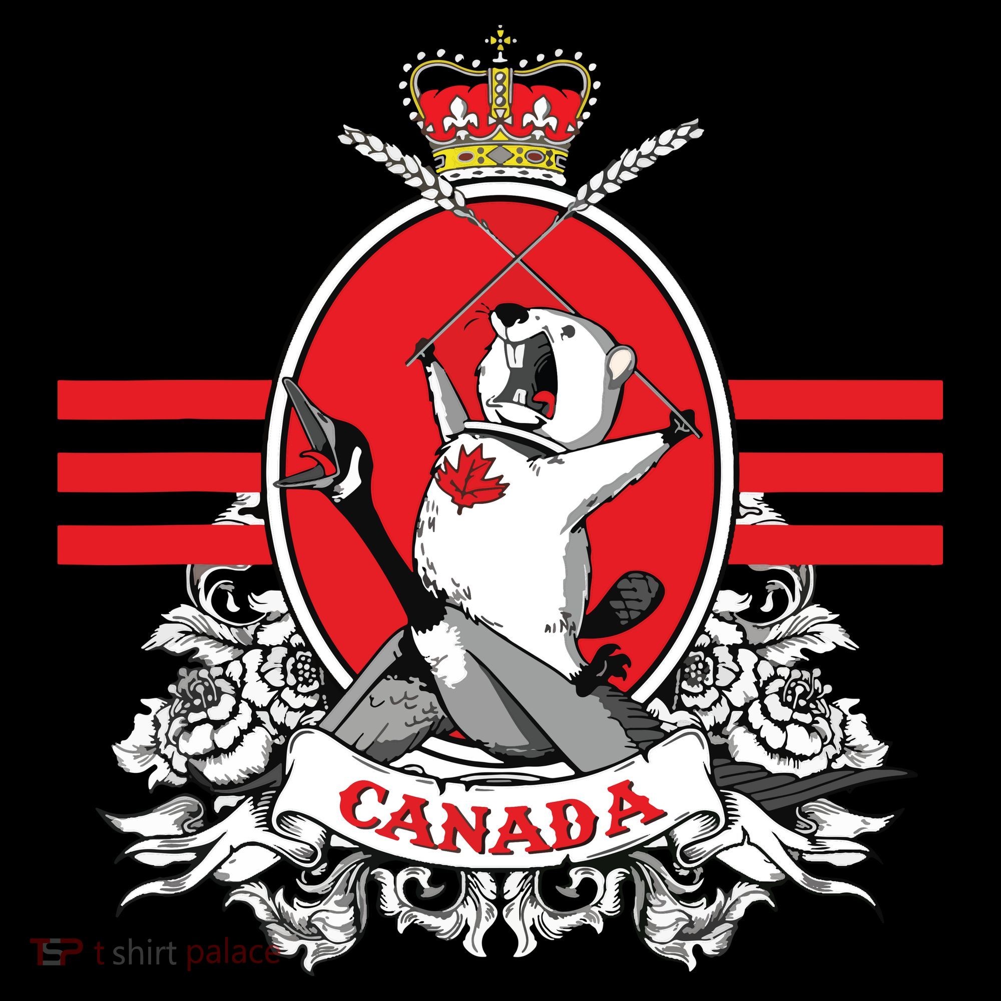 Funny Country Canada Screaming Beaver Mable Leaf Canadian Toddler Hoodie