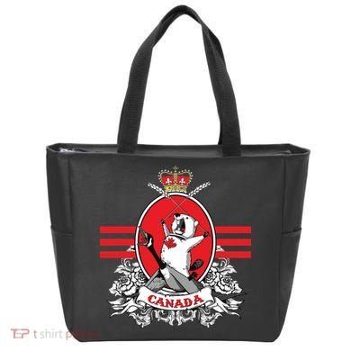 Funny Country Canada Screaming Beaver Mable Leaf Canadian Tote Bag