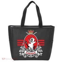 Funny Country Canada Screaming Beaver Mable Leaf Canadian Tote Bag thumb 0