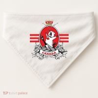 Funny Country Canada Screaming Beaver Mable Leaf Canadian USA-Made Doggie Bandana thumb 0
