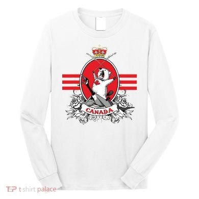 Funny Country Canada Screaming Beaver Mable Leaf Canadian Long Sleeve Shirt