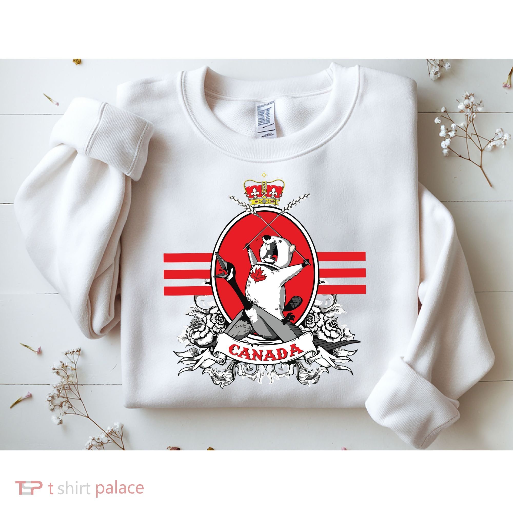 Funny Country Canada Screaming Beaver Mable Leaf Canadian Sweatshirt