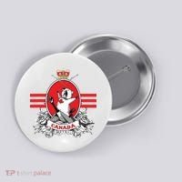 Funny Country Canada Screaming Beaver Mable Leaf Canadian Button thumb 0