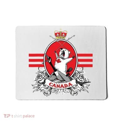 Funny Country Canada Screaming Beaver Mable Leaf Canadian Mousepad