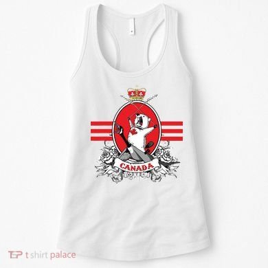 Funny Country Canada Screaming Beaver Mable Leaf Canadian Women's Tank Top