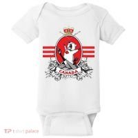 Funny Country Canada Screaming Beaver Mable Leaf Canadian Baby Bodysuit thumb 0