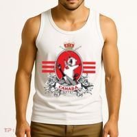 Funny Country Canada Screaming Beaver Mable Leaf Canadian Tank Top thumb 3