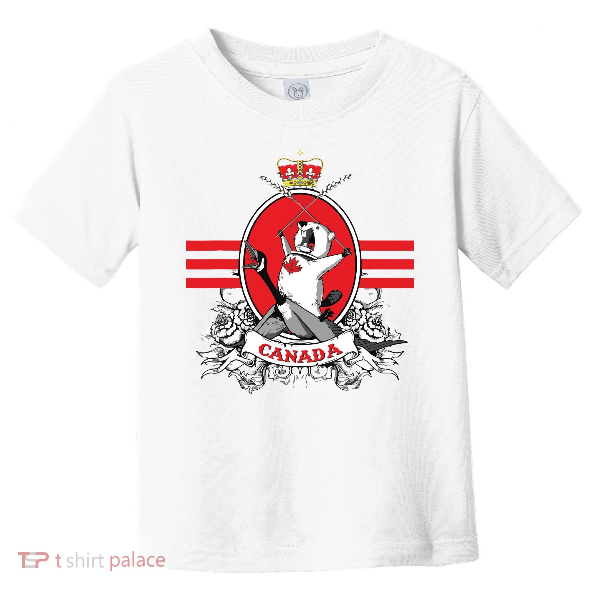 Funny Country Canada Screaming Beaver Mable Leaf Canadian Toddler T-Shirt