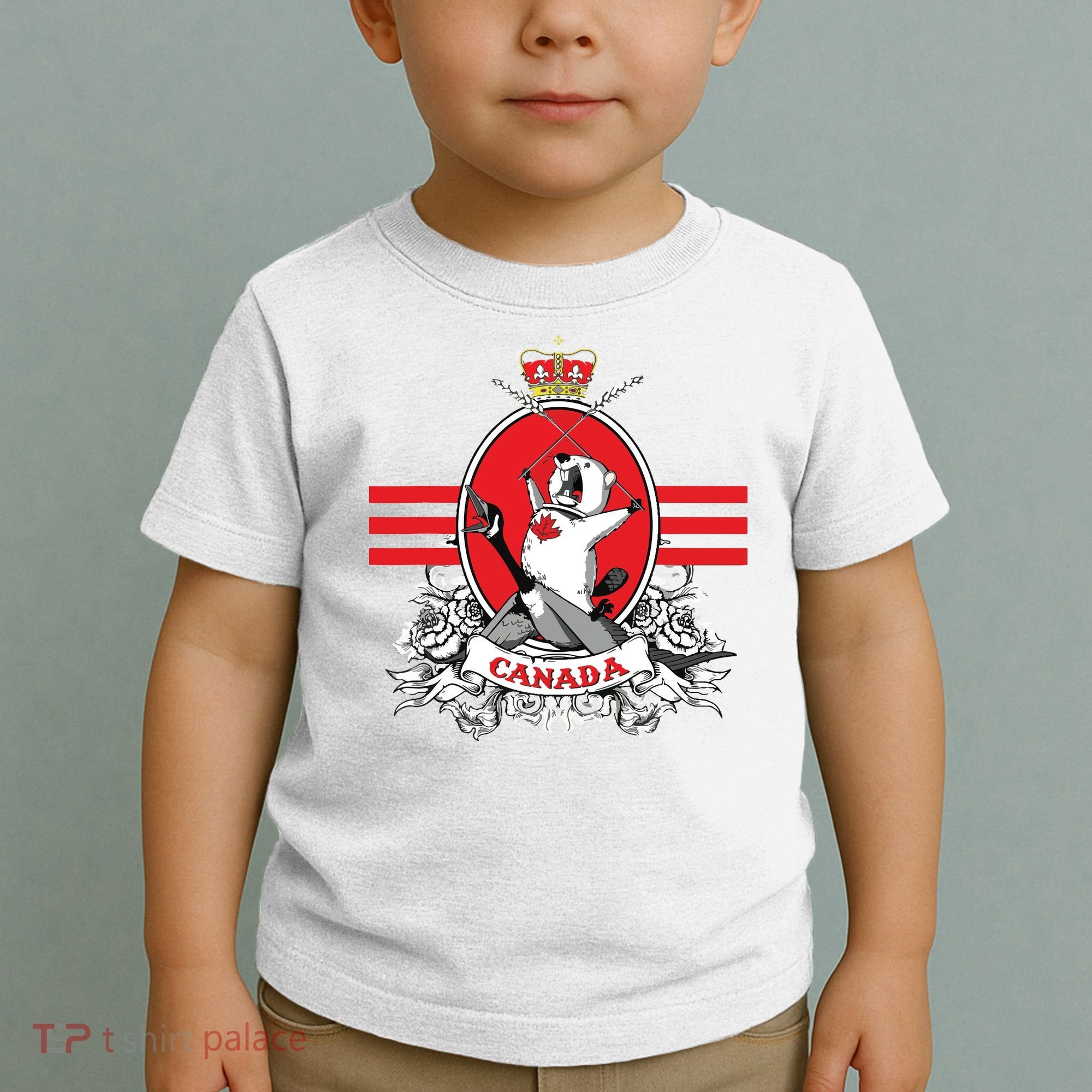 Funny Country Canada Screaming Beaver Mable Leaf Canadian Toddler T-Shirt