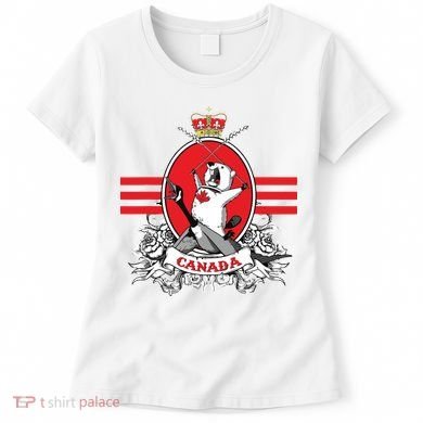 Funny Country Canada Screaming Beaver Mable Leaf Canadian Women's T-Shirt