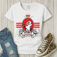Funny Country Canada Screaming Beaver Mable Leaf Canadian Women's T-Shirt thumb 3