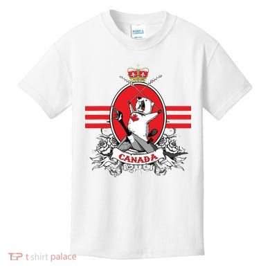 Funny Country Canada Screaming Beaver Mable Leaf Canadian Kids T-Shirt
