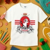 Funny Country Canada Screaming Beaver Mable Leaf Canadian Kids T-Shirt thumb 3