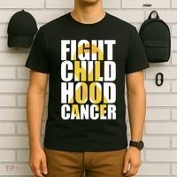 Fight Childhood Cancer Awareness T-Shirt thumb 6