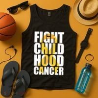 Fight Childhood Cancer Awareness Tank Top thumb 4