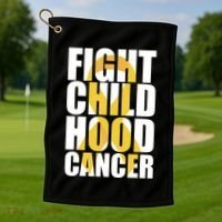 Fight Childhood Cancer Awareness Golf Towel thumb 1