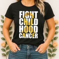 Fight Childhood Cancer Awareness Women's T-Shirt thumb 2