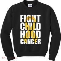 Fight Childhood Cancer Awareness Kids Sweatshirt thumb 0
