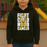 Fight Childhood Cancer Awareness Kids Hoodie thumb 3