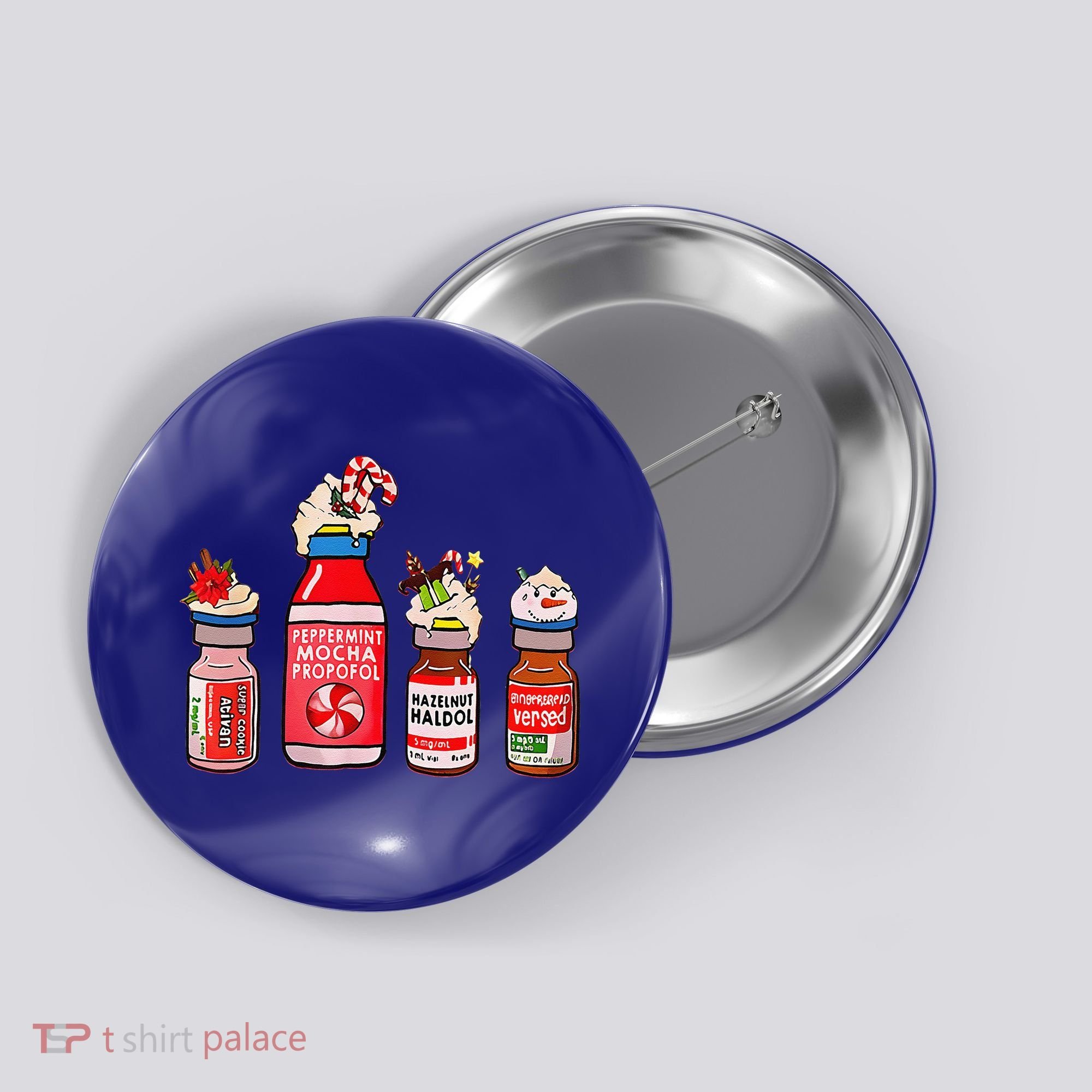 Funny Christmas Crna Pacu ER ED ICU Cricital Care Nurse Button