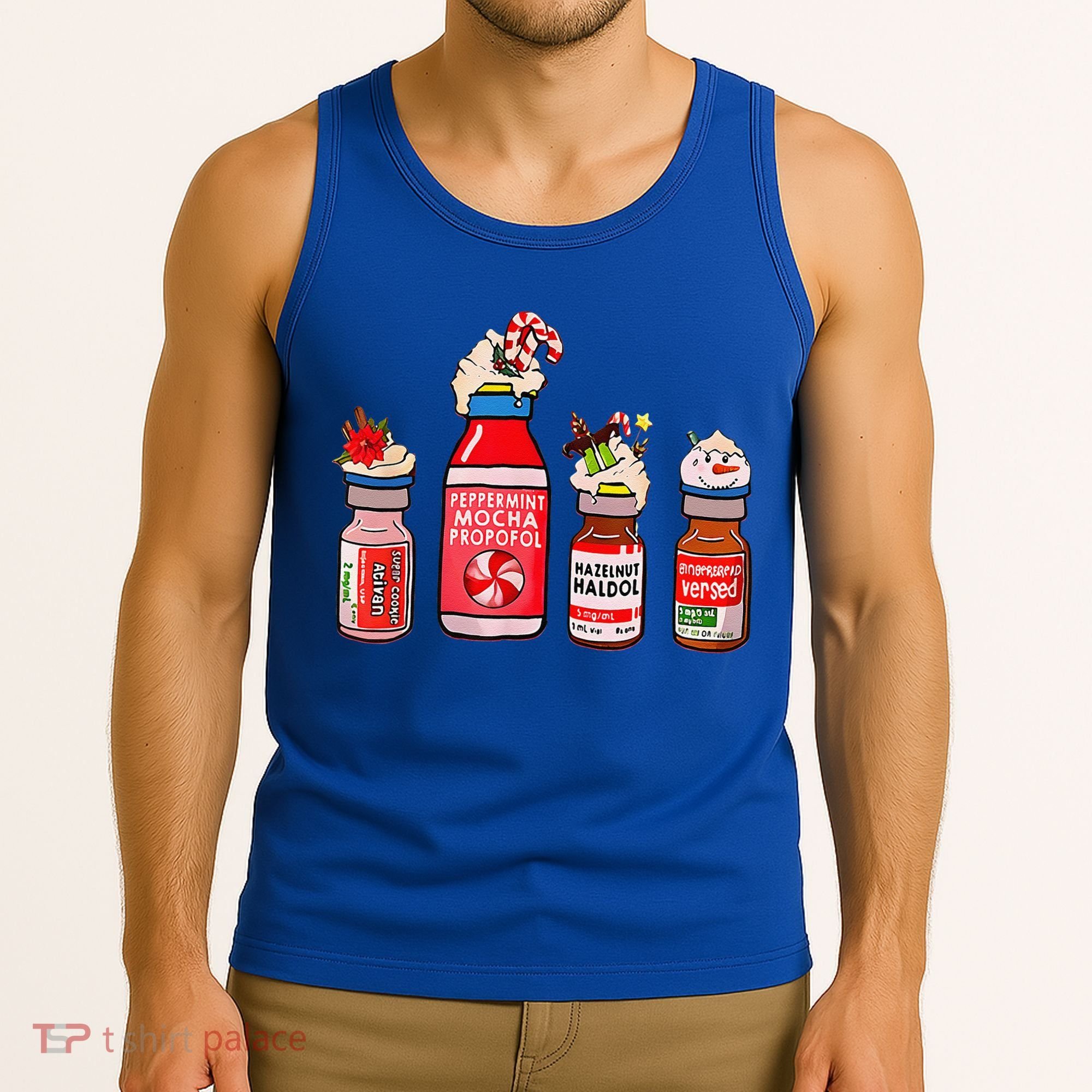 Funny Christmas Crna Pacu ER ED ICU Cricital Care Nurse Tank Top