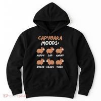 Funny Cute Capybara Moods Children Women Hoodie thumb 0