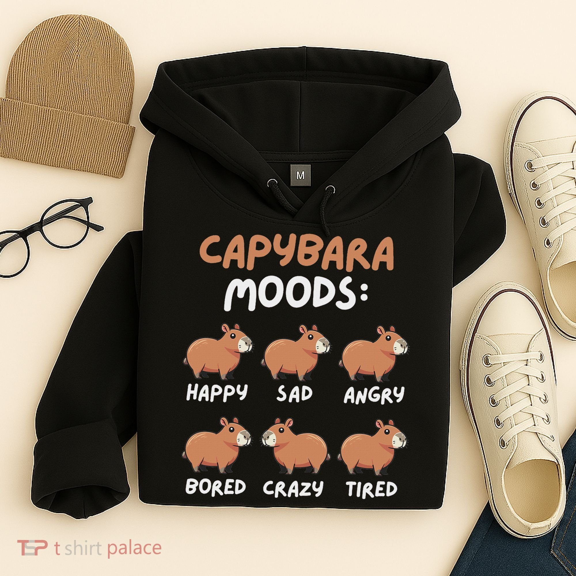 Funny Cute Capybara Moods Children Women Hoodie