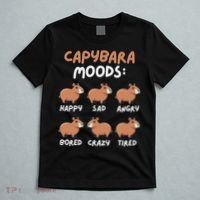 Funny Cute Capybara Moods Children Women T-Shirt thumb 5