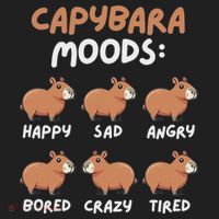Funny Cute Capybara Moods Children Women Beanie thumb 2