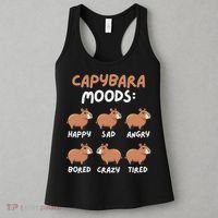 Funny Cute Capybara Moods Children Women Women's Tank Top thumb 3