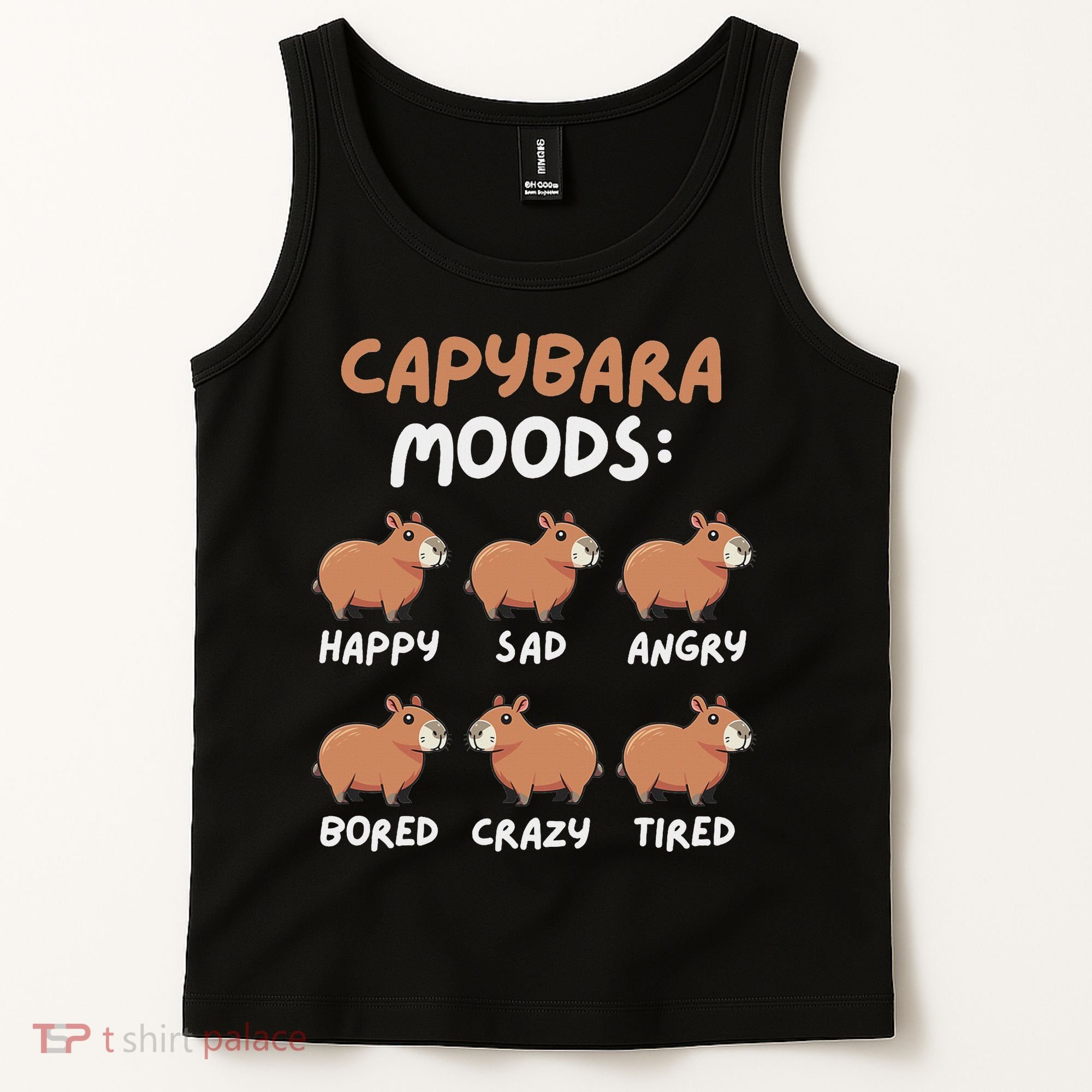 Funny Cute Capybara Moods Children Women Tank Top