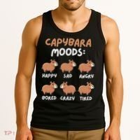Funny Cute Capybara Moods Children Women Tank Top thumb 3