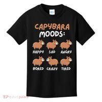 Funny Cute Capybara Moods Children Women Kids T-Shirt thumb 0