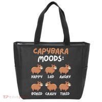 Funny Cute Capybara Moods Children Women Tote Bag thumb 0